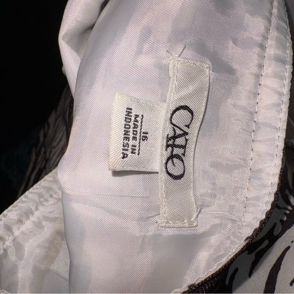 Cato Brown and Cream A-Line Skirt - Picture 4 of 4